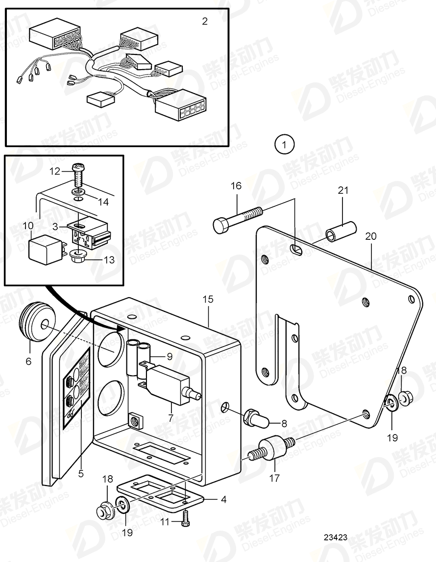 volvo penta Bracket 3830908 Drawing